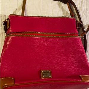 Dooney pink pebble leather crossbody